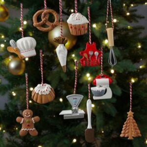 Christbaumschmuck Weihnachtsbäckerei - 12 verschiedene Baumhänger -...