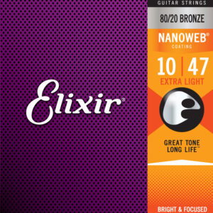 Saitensatz Elixir 11002 Nanoweb 80/20 Extra Light